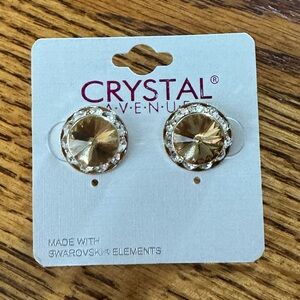 Gold Crystal Avenue Earrings